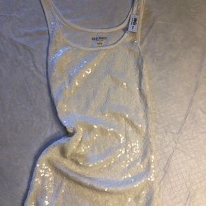 White New with tags sequin top